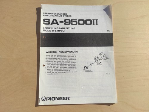 Pioneer 9500 manuale - sa-9500, ii