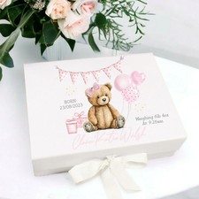 Box Teddy Rosa Personalizzato