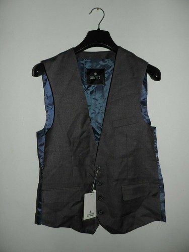 Gilet slim fit dobell grigio - gilet,