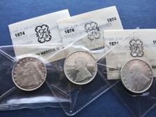 3 MONETE MARCONI 500 LIRE 1974