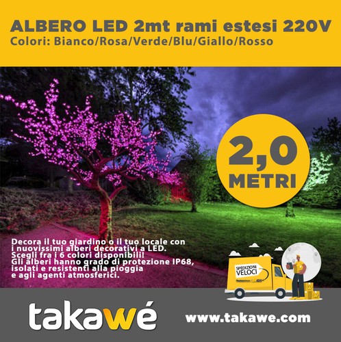 Albero led altezza 2metri - albero,