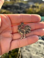 Spilla In Argento 800 Gallo 