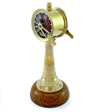 Antico telegrafo vintage in ottone nave nautica marina sala macchine...
