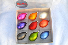 MOMA Ornamenti Natalizi Forma Goccia Vetro Finitura Opaca in Colori Vivaci