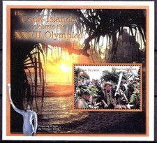Isole Cook 2000 Sydney Olimpiadi Prima Torcia Popoli Indigeni Tramonto MNH