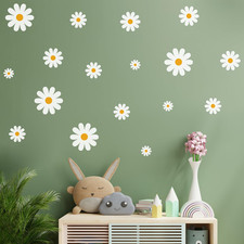 Adesivi Murali Con Margherite Bianche – Adesivi Floreali per Camerette, Camerett