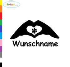 Adesivo zampe mano cuore zampa