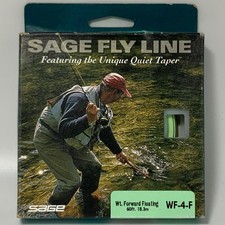 Sage Fly Line cono silenzioso WF 4 Wt galleggiante anni 90 verde 60 piedi extra fine