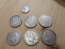 LOTTO 5 Lire Scudo Vittorio Emanuele II e 2 lire Umberto - Argento