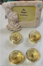 STOCK REGALO NATALIZIO 4 CANDELE CON VETRO + 1 PORTA FOTOGRAFIA DECORATO