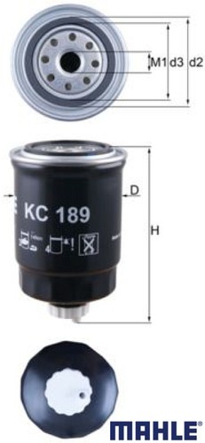 Filtro carburante mahle kc189 - filtro,