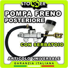 POMPA FRENO Argento UNIVERSALE Posteriore con Serbatoio MOTO CROSS ENDURO MOTARD