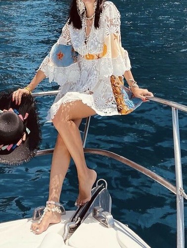 Caftano copricostume mare - caftano,