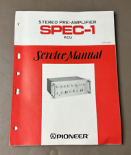 Pioneer Spec One Manuale di