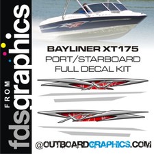 Bayliner XT175 kit decalcomania completo - colori personalizzati disponibili