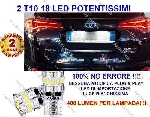 Coppia luci targa - t10, led