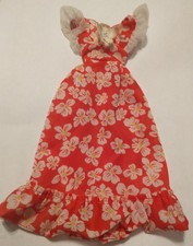 Barbie PJ Christie Vintage Superstar Rosso Floreale Hawaiano Mattel 🌼Solo Abito 🌼