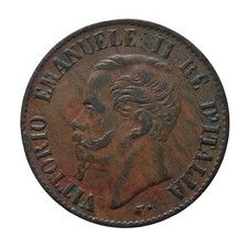 1 centesimo 1867 - Milano - Vittorio Emanuele II - Regno d'Italia - qBB