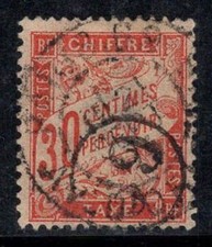 Francia 1893 Yv. 34 francobolli timbrati 40% 30 C affrancatura