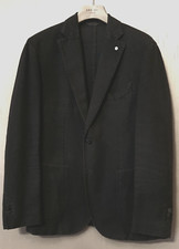 L.B.M. 1911 Lubiam Blazer Giacca Uomo Cotone 2 Bottoni Colore Nero Tg XL