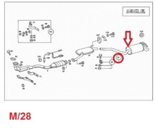 A2014902615 MARMITTA TERMINALE (EXHAUST) MERCEDES 190 W201 1.8-2.0-2.3