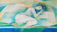 Gianni Pontillo Nudo Donna Allegoria di Primavera Grande Dipinto Olio Contemporaneo