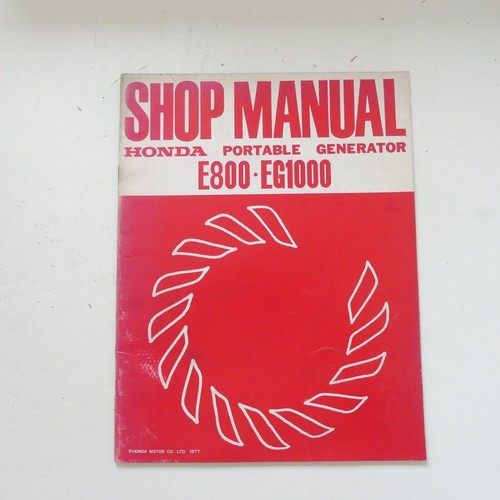 Shop manual manuale honda - shop, e