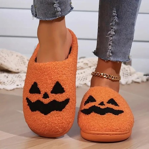 Pantofole zucca halloween - zucca,