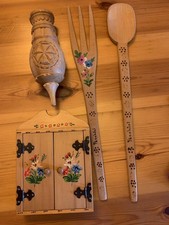 Lotto 4 oggetti in legno