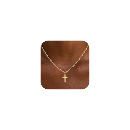 Collana croce placcata - , 18