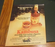 Advertising Italian Pubblicità Werbung: 1977  KAMBUSA L'AMARICANTE DIGESTIVO