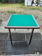 TAVOLO DA GIOCO POKER PIEGHEVOLE - COLOR NOCE CON PANNO VERDE