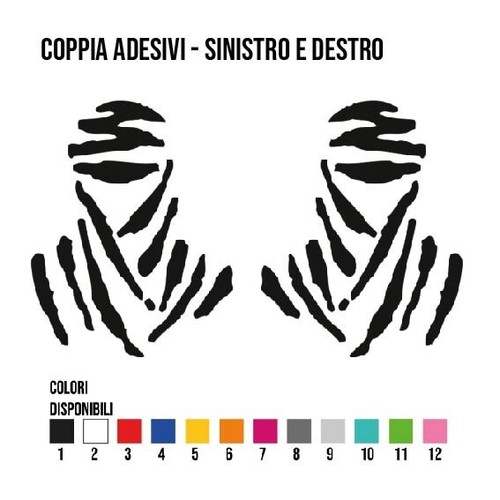Coppia adesivo dakar - dakar,
