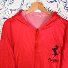 FERRARI CLUB VARESE GYM JACKET VINTAGE HOODIE CAVALLINO RAMPANTE ZIPPER RED TG L