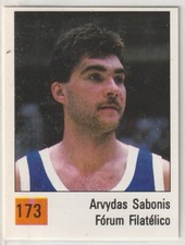 Arvydas Sabonis Fórum Filatélico 1990 Panini Basket Liga ACB Set di 10 carte