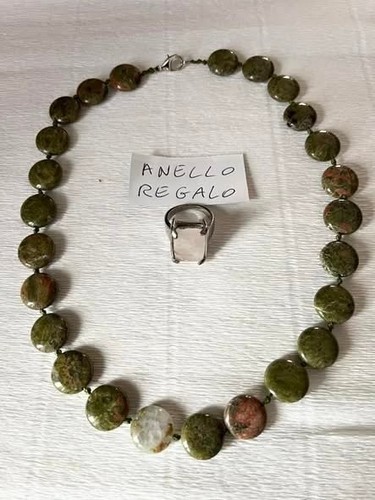 Unakite choker natural hard - unakite,