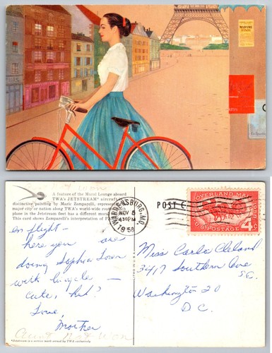 Cartolina pubblicitaria parigi - cartolina,