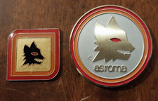 AS Roma Calcio Coppia 2 Medaglie vintage anni 80 GRATTON