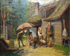 Allegra scena rustica pittore