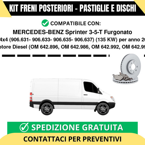 Kit freni posteriori per - kit,