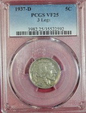 1937-D 3 zampe di bufalo