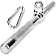 BARRA TRICIPITI BICIPITI DRITTA GIREVOLE PER SOLLEVAMENTO PESI CON MOSCHETTONE