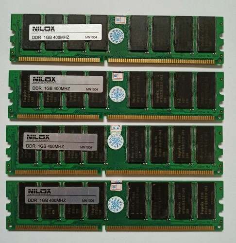 Kit 4x1gb nilox ddr 400mhz - 4x1gb,