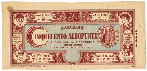 500 albopunti bancalbo - 500, buono