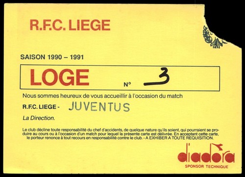Biglietto 1990 rfc liege - rfc,