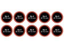 REMA TIP TOP Toppe per tubi flessibili Ø75 mm bordo rosso set da 10 pezzi per...