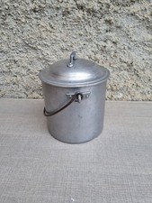Bidone latte alluminio vintage vecchia pentola barattolo epoca contadina 