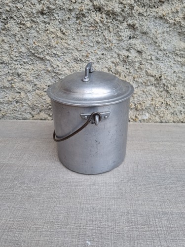Bidone latte alluminio vintage