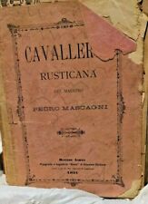 CAVALLERIA RUSTICANA LIBRETTO OPERA  MASCAGNI 1891