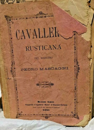 Cavalleria rusticana libretto - cavalleria,